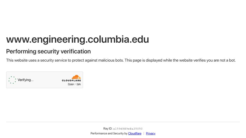 Screenshot of engineering.columbia.edu: The circuit that lets your brain think and see