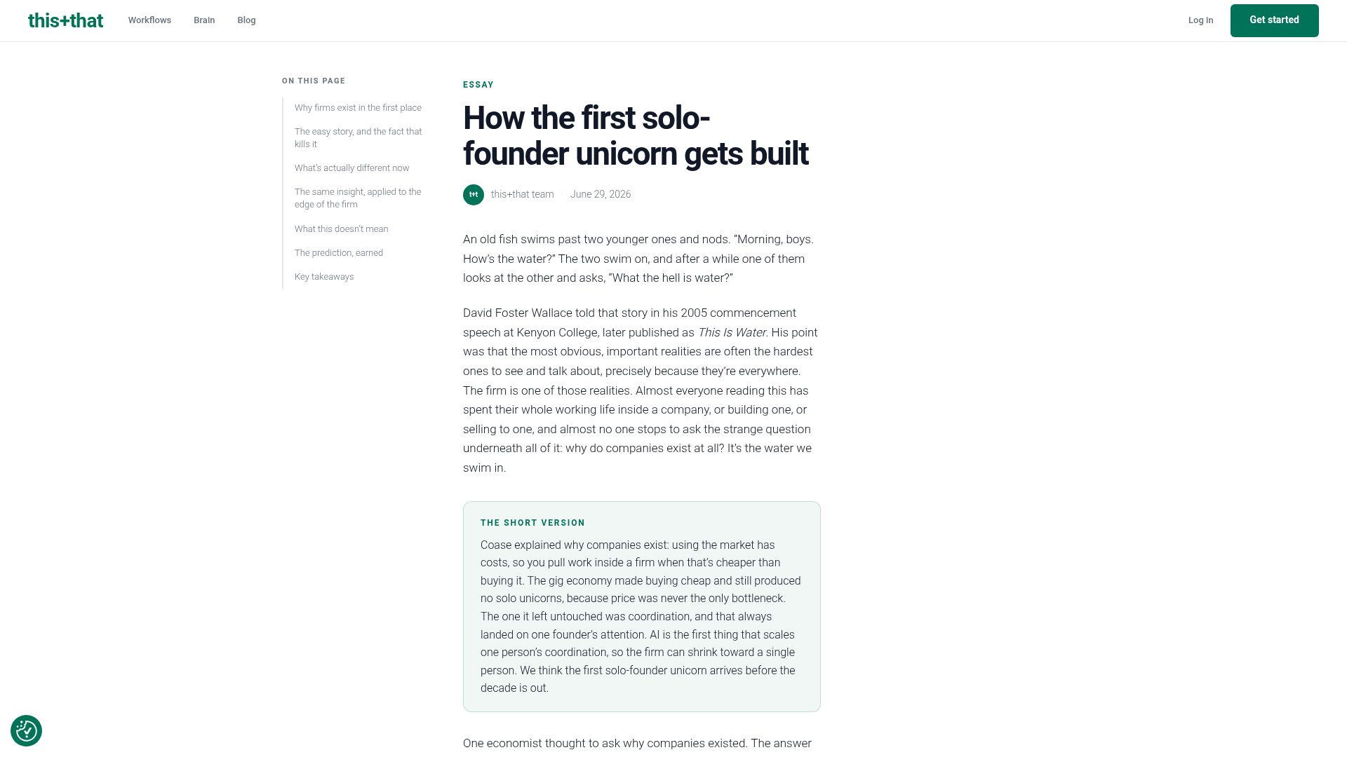 Screenshot of thisandthat.chat: How the first solo-founder unicorn gets built