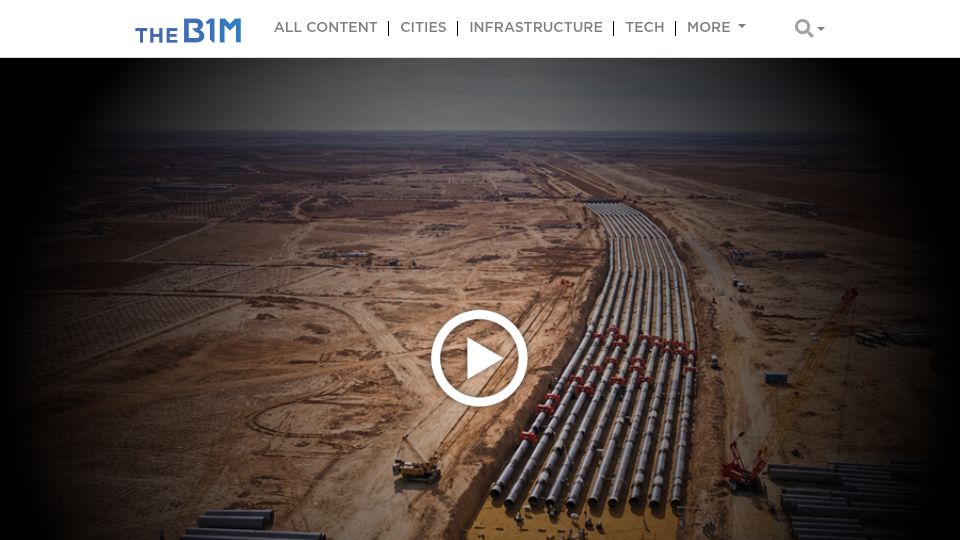 Screenshot of theb1m.com: Egypt Is Building a New Nile