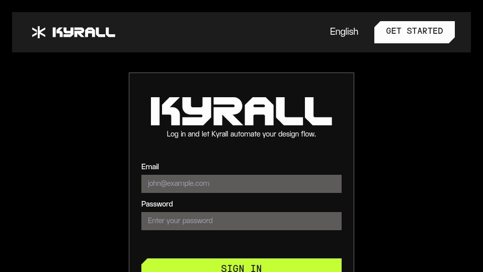 Screenshot of kyrall.com: Generate parametric, manufacturable 3D models in seconds