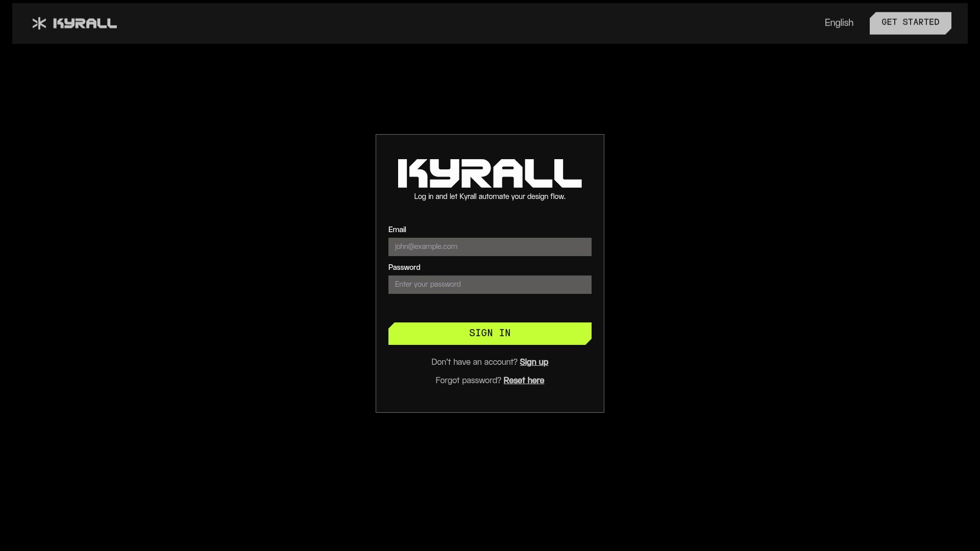Screenshot of kyrall.com: Generate parametric, manufacturable 3D models in seconds