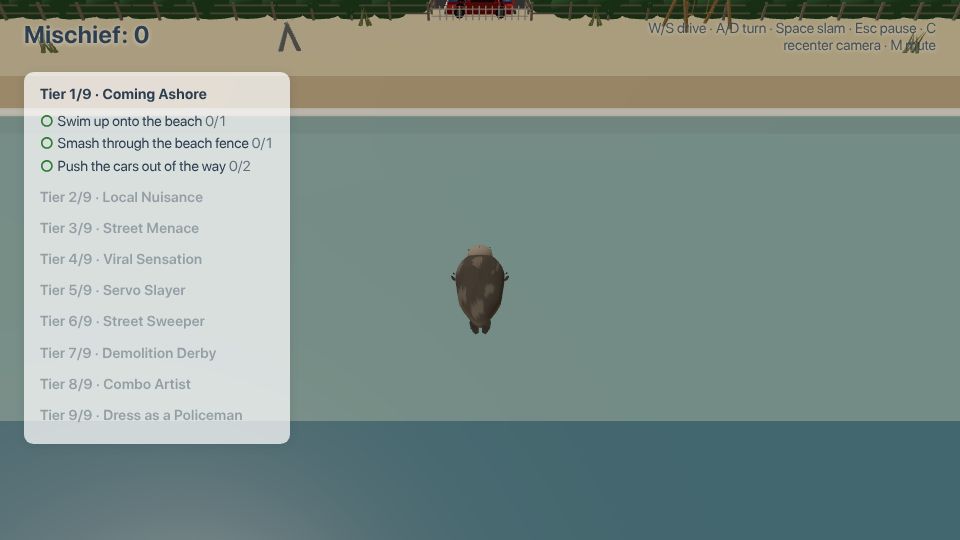 Screenshot of neiltheseal.app: Show HN: Neil the Seal Game