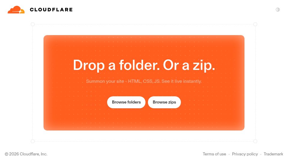 Screenshot of cloudflare.com: Cloudflare Drop