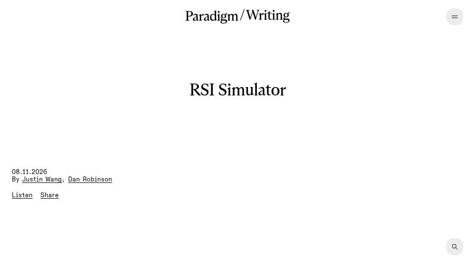 Screenshot of paradigm.xyz: RSI Simulator