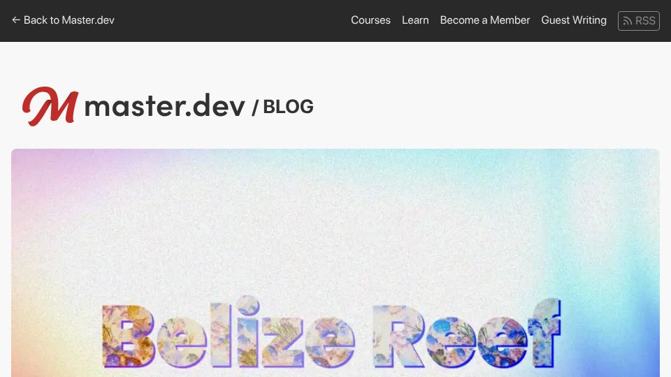 Screenshot of master.dev: CSS properties you should know for better text designs