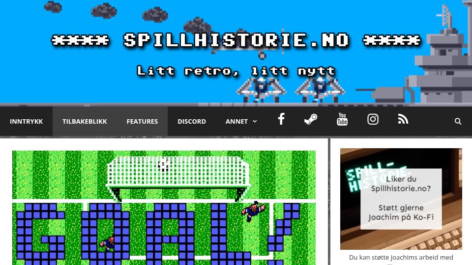 Screenshot of spillhistorie.no: From rubber boots to Copa: When MicroProse Soccer revolutionized football