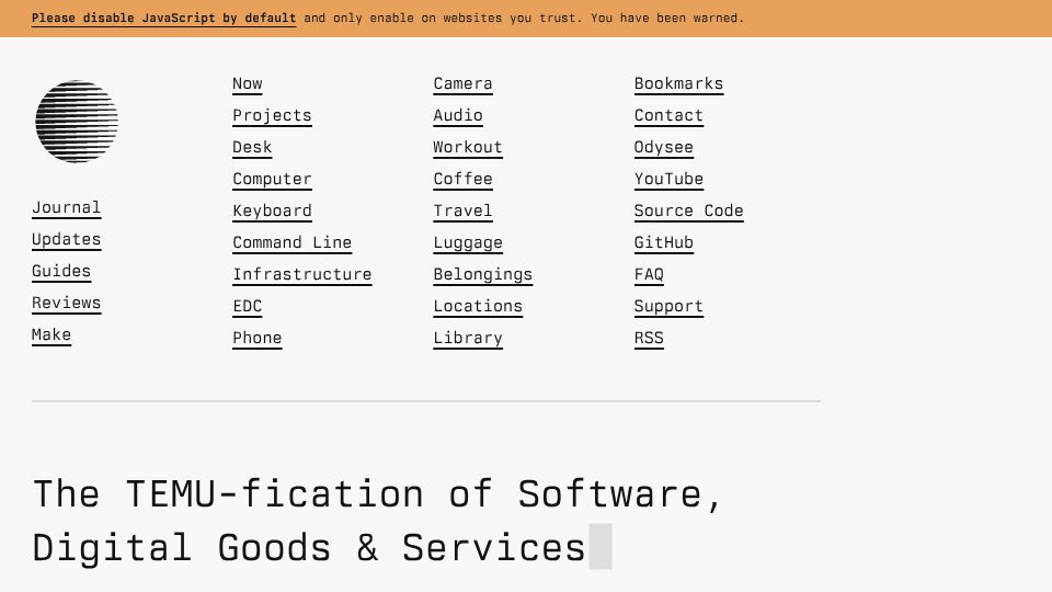 Screenshot of xn--gckvb8fzb.com: The TEMU-Fication of Software, Digital Goods and Services