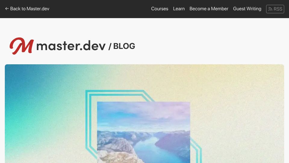 Screenshot of master.dev: An image can overflow