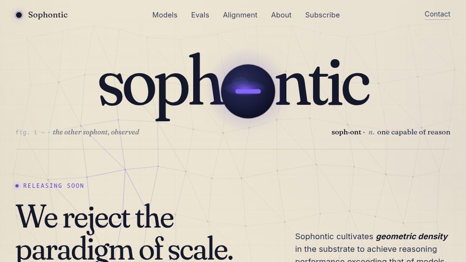 Screenshot of sophontic.ai: Geometric Reasoning