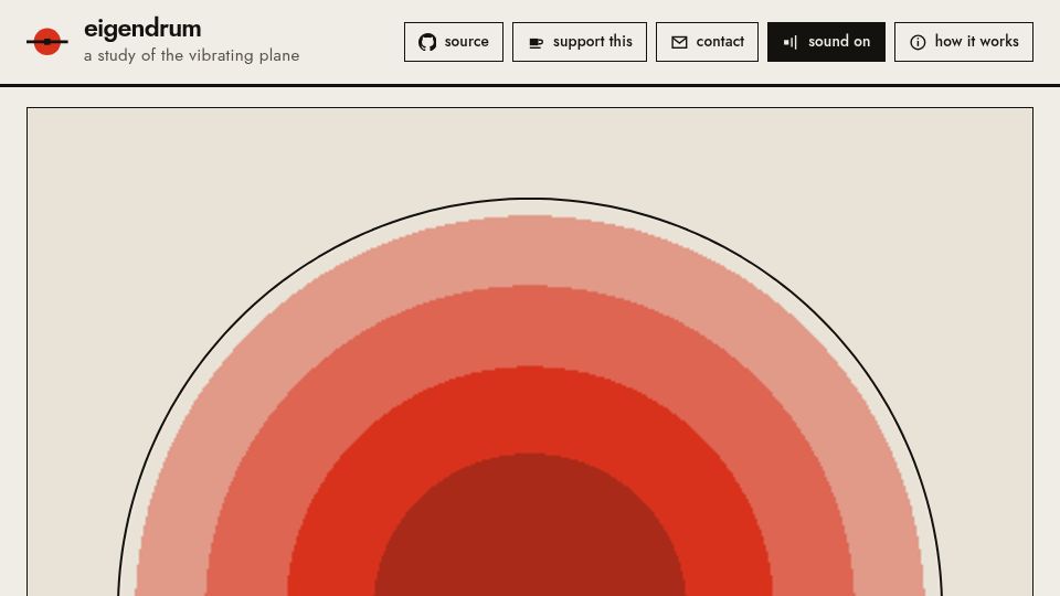 Screenshot of eigendrum.com: eigendrum