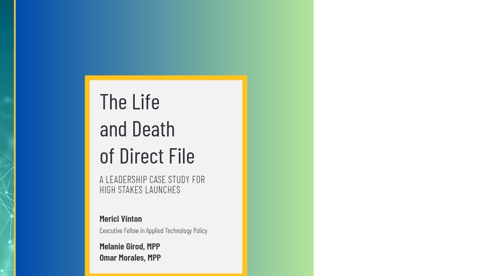 Screenshot of ischool.berkeley.edu: The Life and Death of Direct File [pdf]