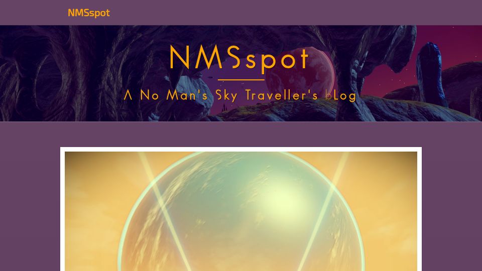 Screenshot of nmsspot.com: My Ten Years in No Man's Sky