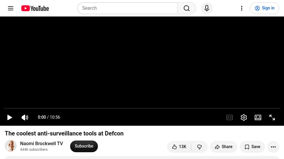 Screenshot of youtube.com: The coolest anti-surveillance tools at Defcon [video]