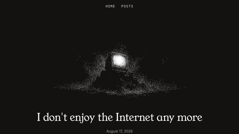 Screenshot of btao.org: I don't enjoy the Internet any more