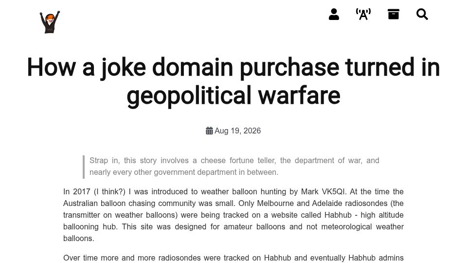 Screenshot of sprocketfox.io: A joke domain purchase turned in geopolitical warfare