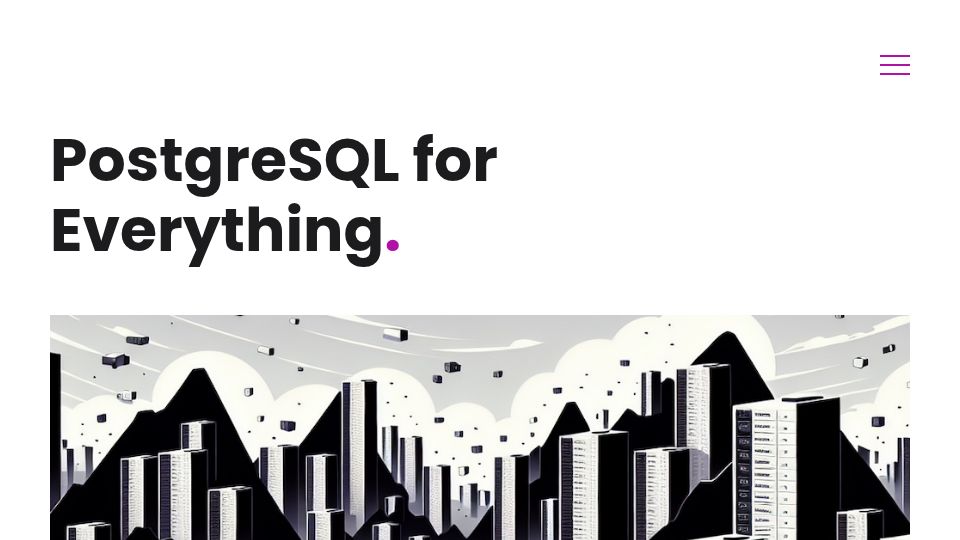 Screenshot of raphaelbauer.com: PostgreSQL for Everything