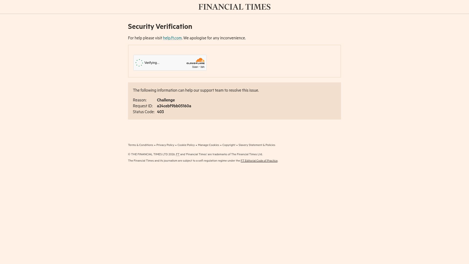 Screenshot of ft.com: US Treasury undertakes historic intervention in yen market