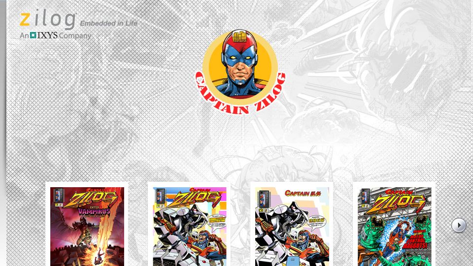 Screenshot of zilog.com: Captain Zilog