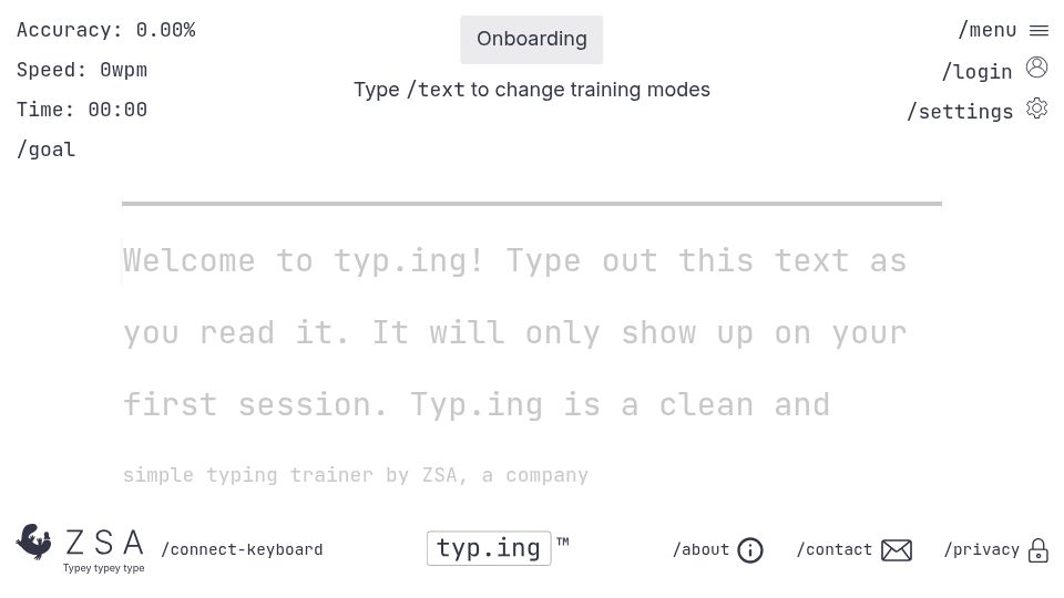 Screenshot of typ.ing: typ.ing