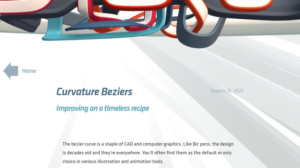 Screenshot of acko.net: Curvature Beziers – Improving on a timeless recipe
