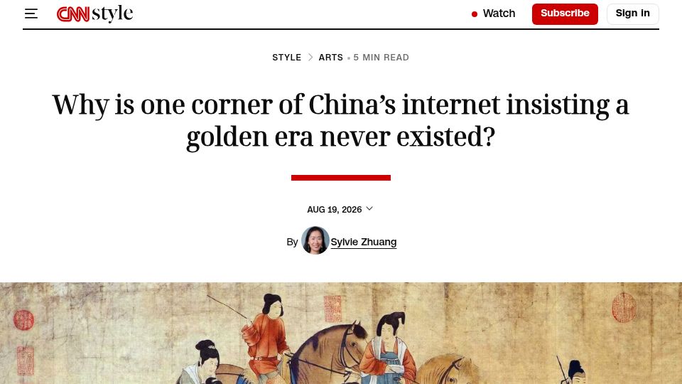 Screenshot of cnn.com: One corner of China’s internet is insisting that the Tang Dynasty never existed