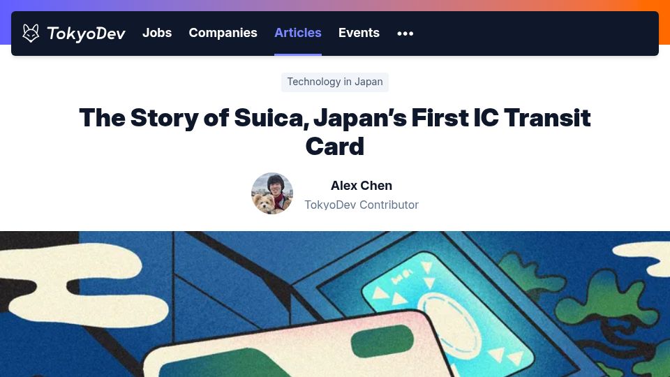 Screenshot of tokyodev.com: Suica, Japan's First IC Transit Card