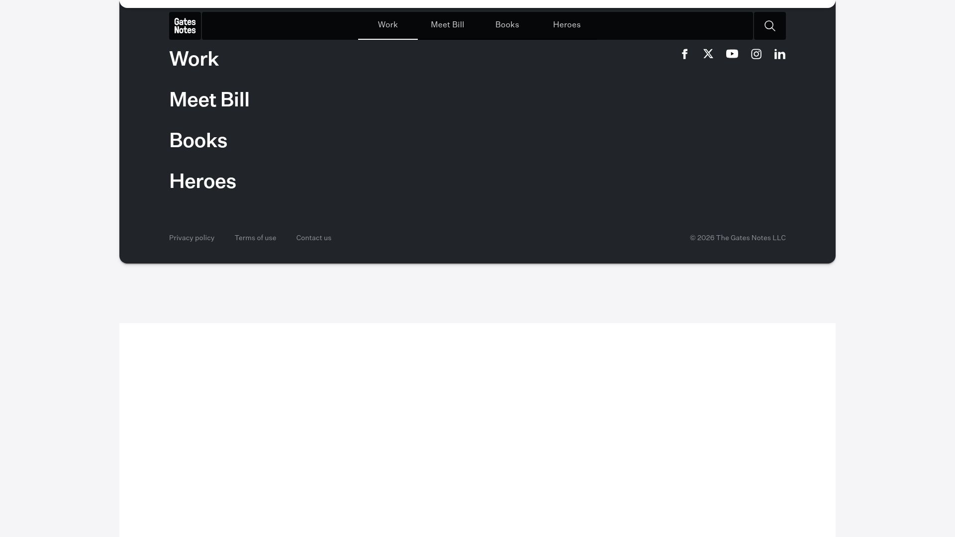 Screenshot of gatesnotes.com: The turbulent AI era is here
