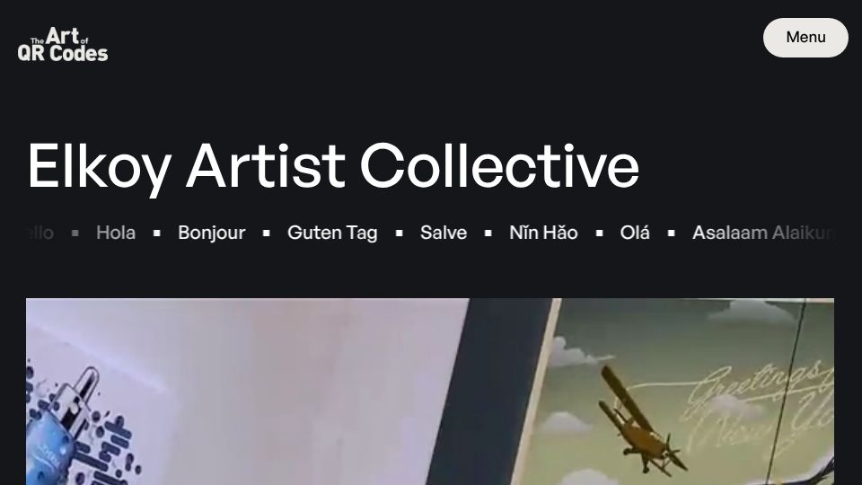 Screenshot of art-qrcode.com: The ArtQrCode a twist on the classic black and white Quick Response Code