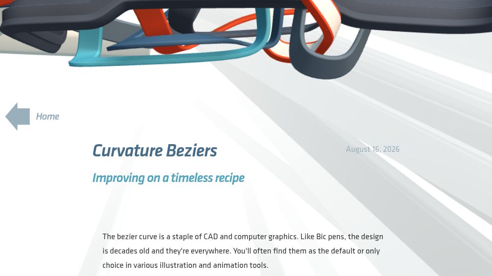 Screenshot of acko.net: Curvature Beziers: Improving on a timeless recipe
