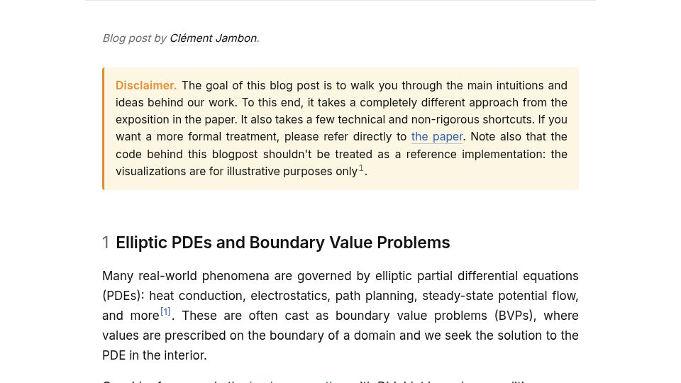 Screenshot of clementjambon.github.io: Walk on Decomposed Subdomains
