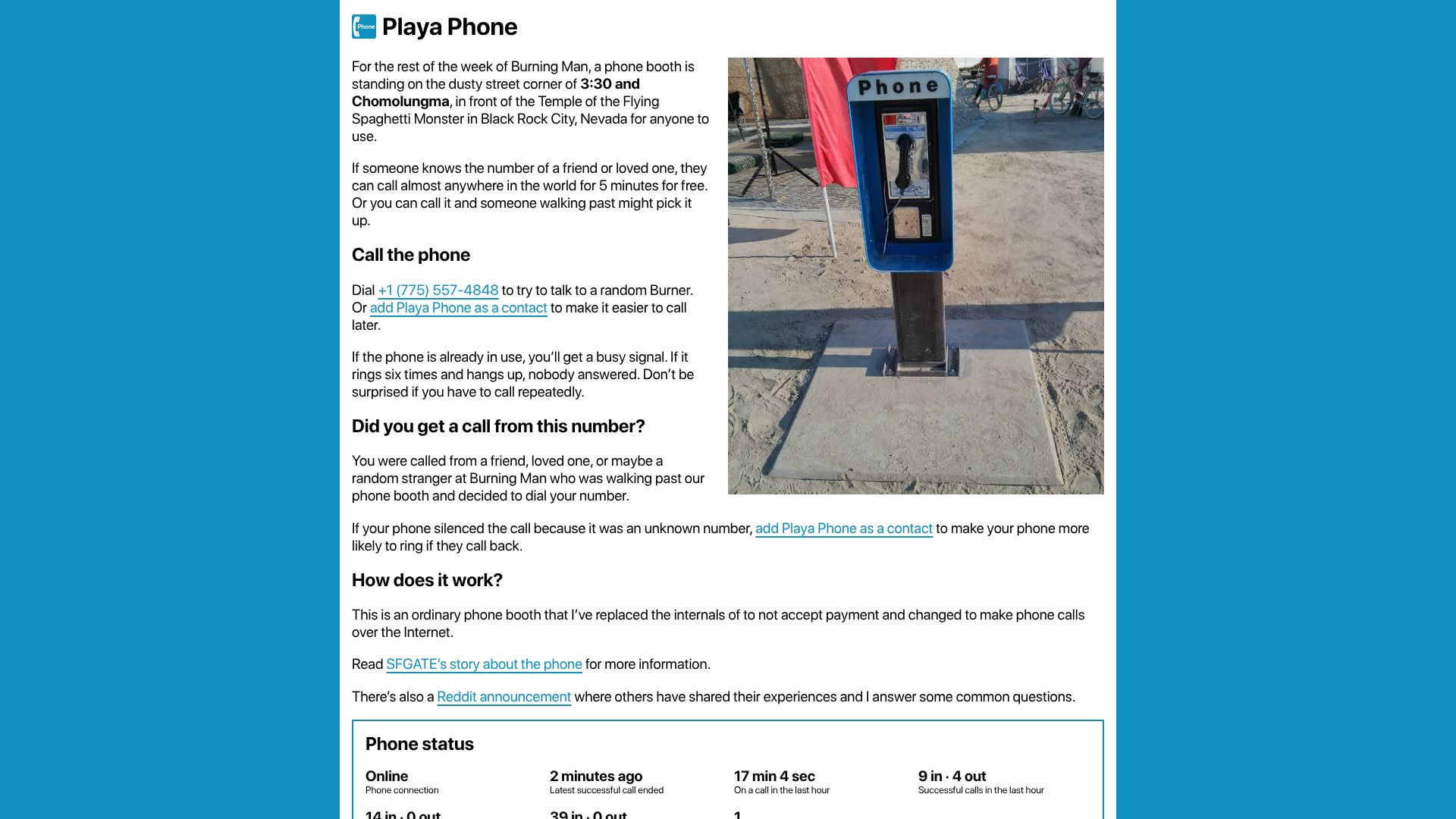 Screenshot of playaphone.com: Playa Phone