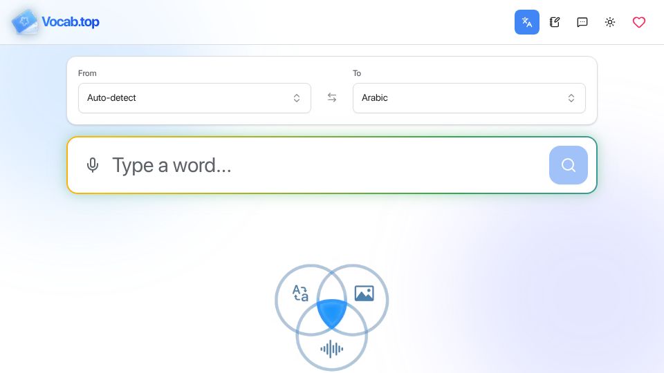Screenshot of vocab.top: Show HN: Vocab Top – AI-powered vocabulary builder that helps you retain words
