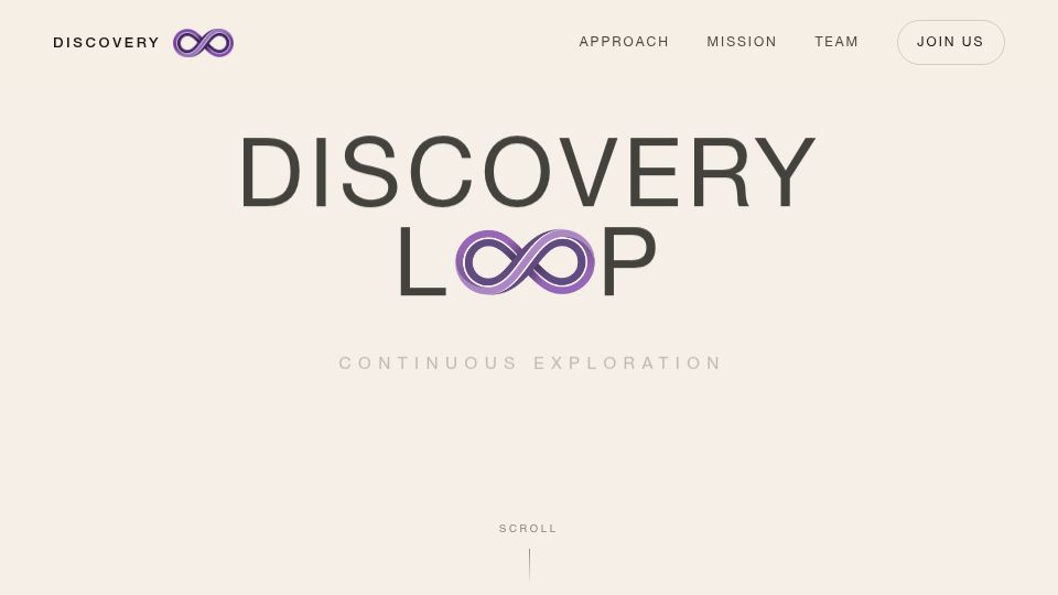 Screenshot of discoveryloop.com: Discovery Loop