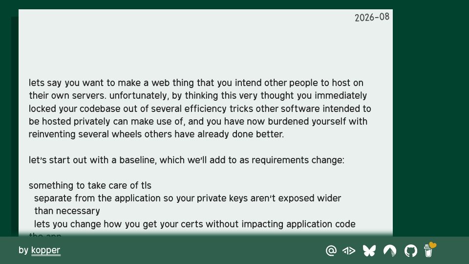 Screenshot of w.on-t.work: The web server deployment model breaks at hobby scale