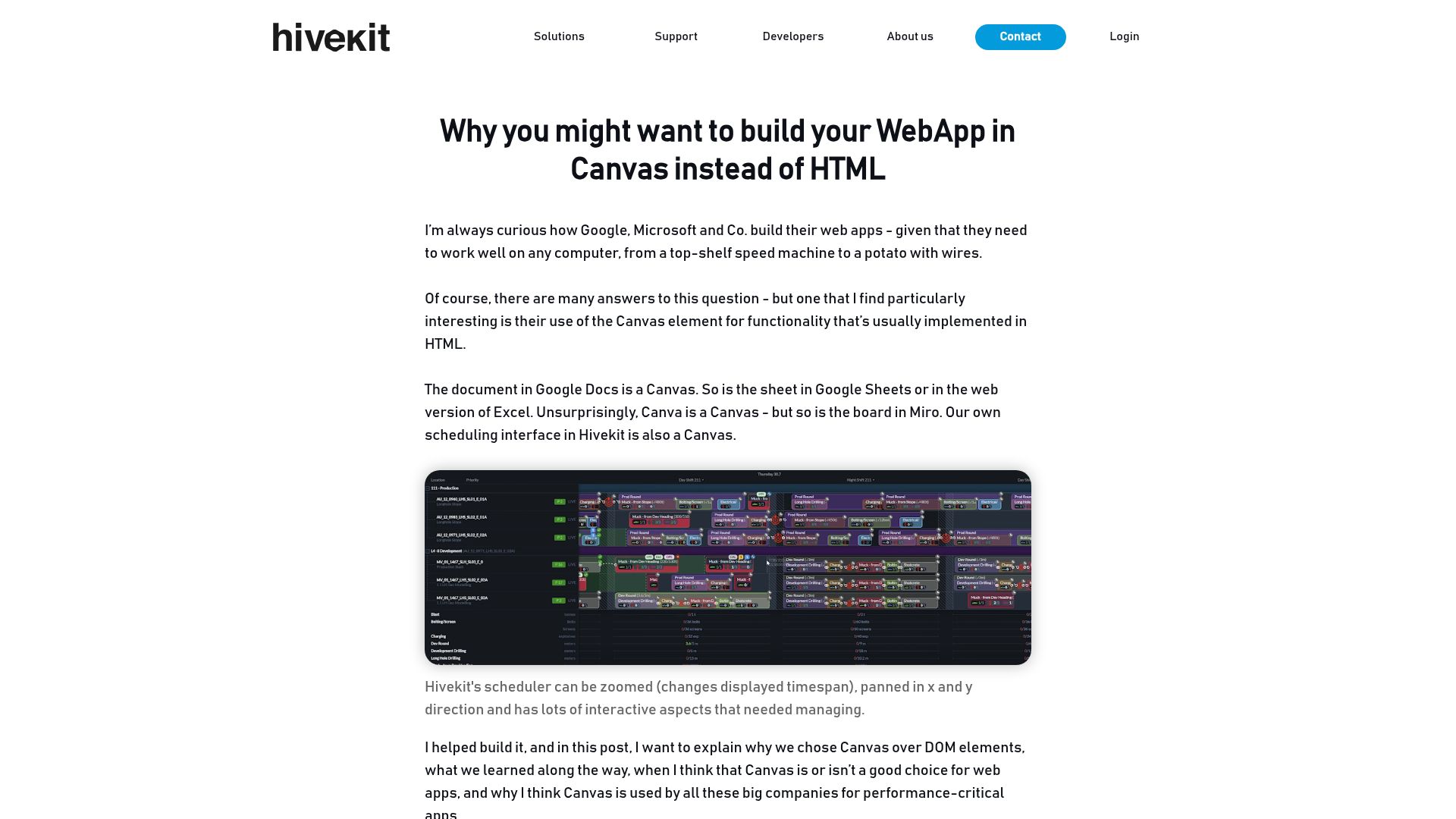 Screenshot of hivekit.io: You might want to build your WebApp in Canvas instead of HTML