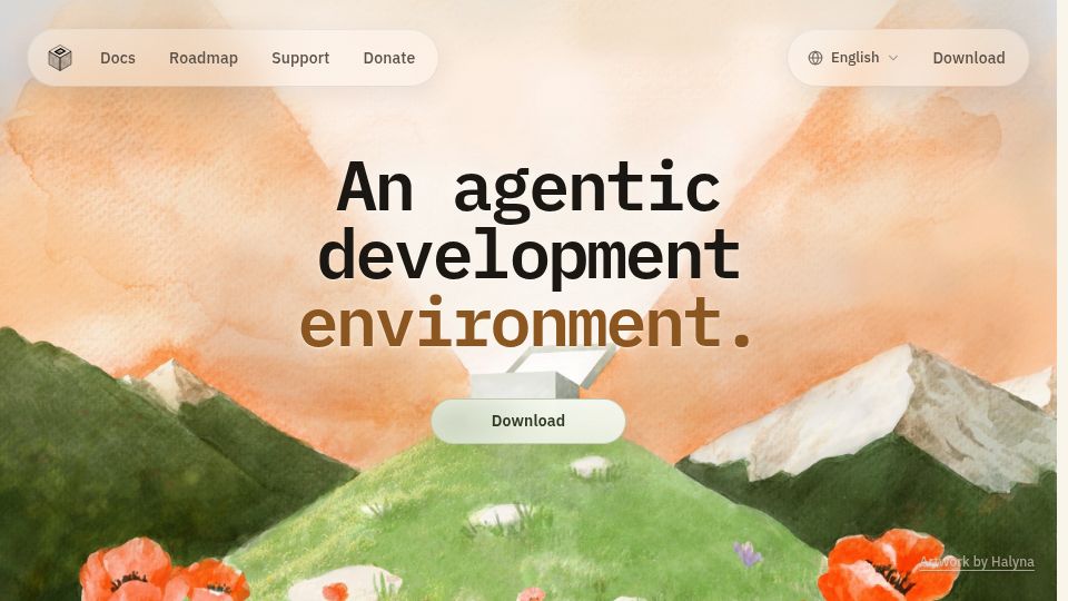 Screenshot of openchamber.dev: OpenChamber: An Agentic Development Environment