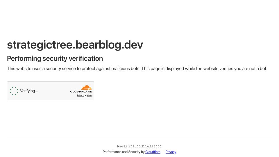 Screenshot of strategictree.bearblog.dev: I think I hate the internet