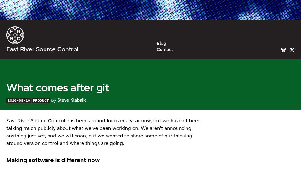 Screenshot of ersc.io: What Comes After Git