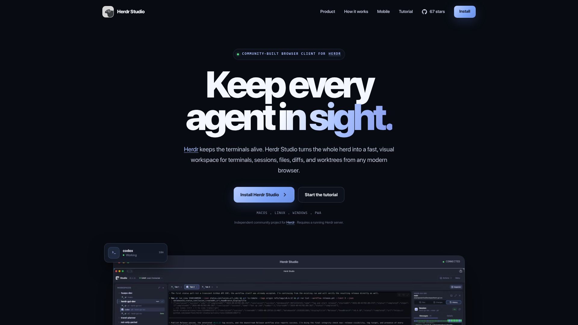 Screenshot of powerfooi.github.io: Herdr Studio