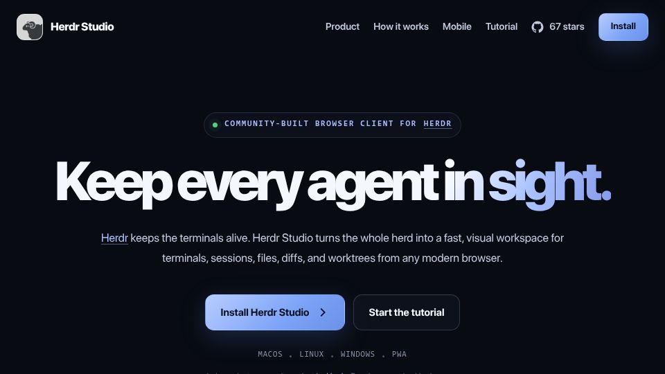 Screenshot of powerfooi.github.io: Herdr Studio