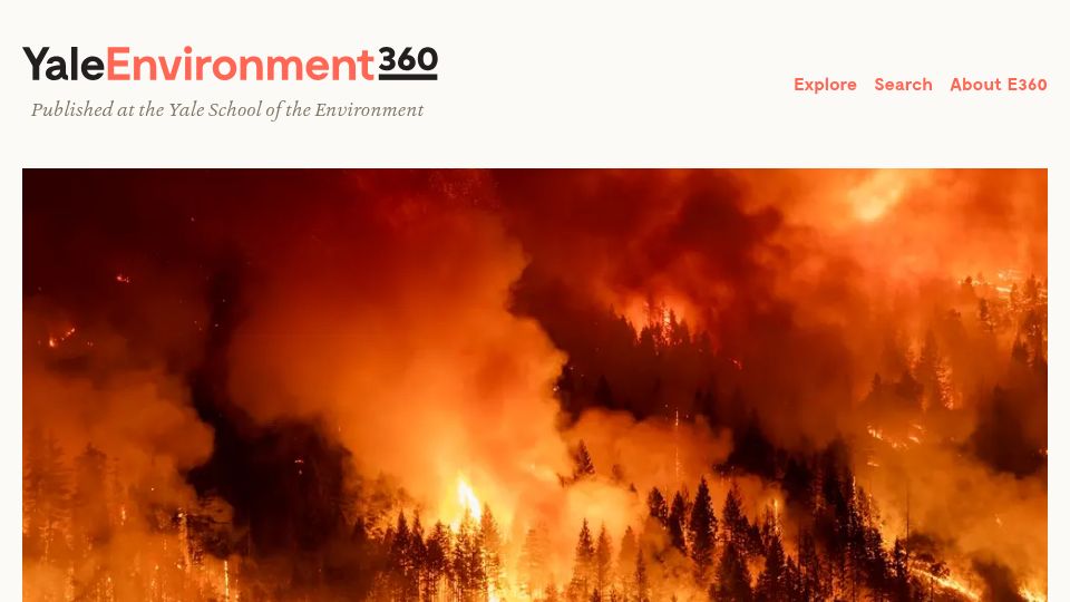 Screenshot of e360.yale.edu: Overshoot: The World Is Hitting Point of No Return on Climate