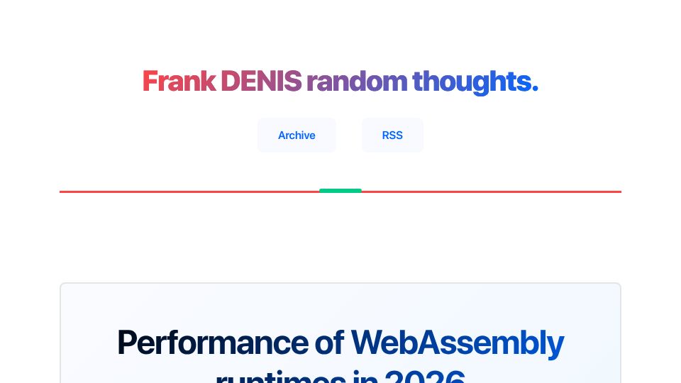 Screenshot of 00f.net: Performance of WebAssembly Runtimes in 2026