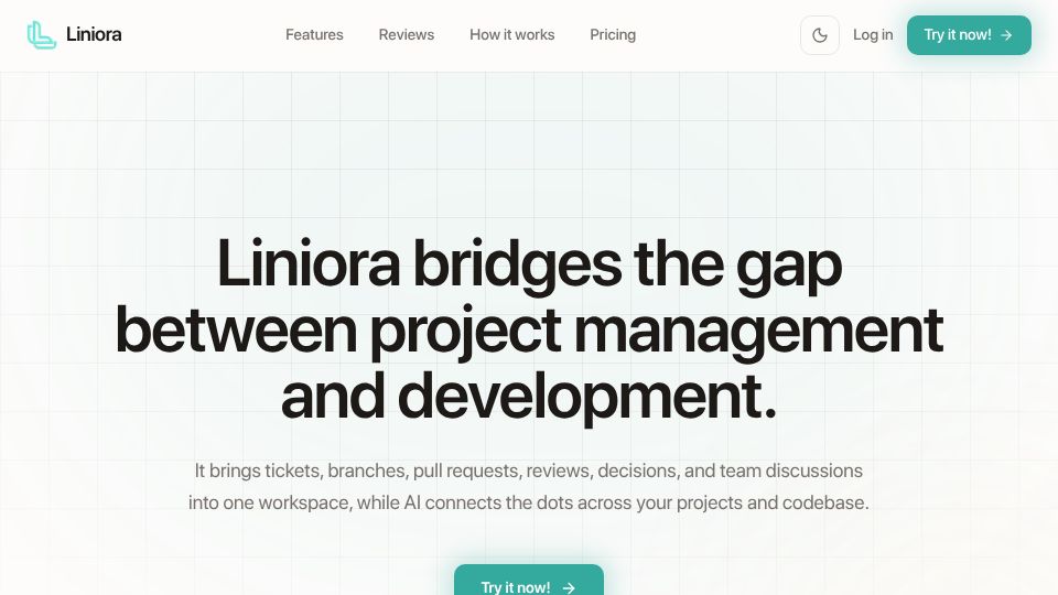 Screenshot of liniora.com: Show HN: Liniora – Ever thought about replacing your project manager?