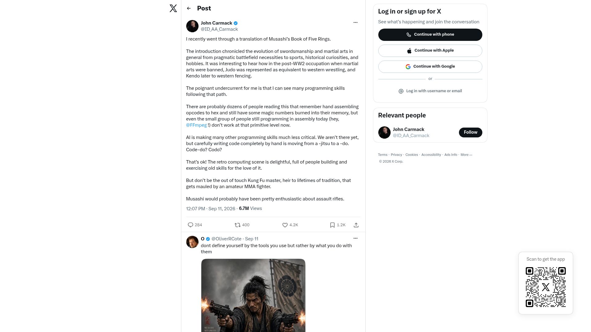 Screenshot of twitter.com: Don't be the out of touch Kung Fu master