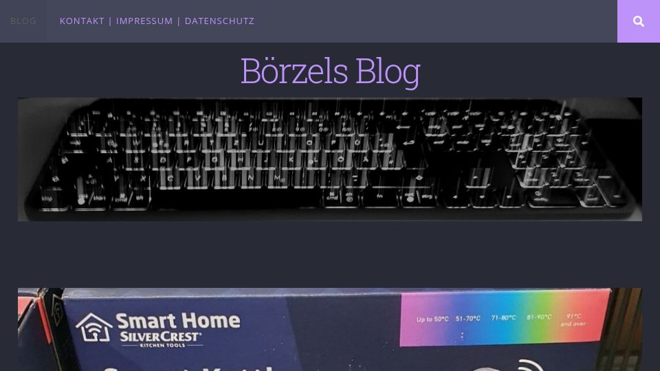 Screenshot of blog.boerzel.de: Operation Smart Kettle – Börzels Blog