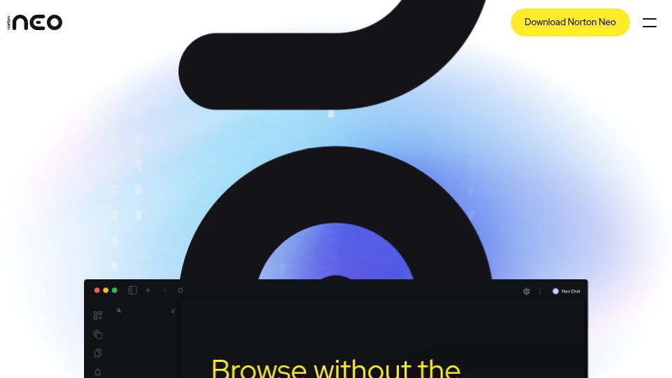Screenshot of neobrowser.ai: Norton Neo Browser