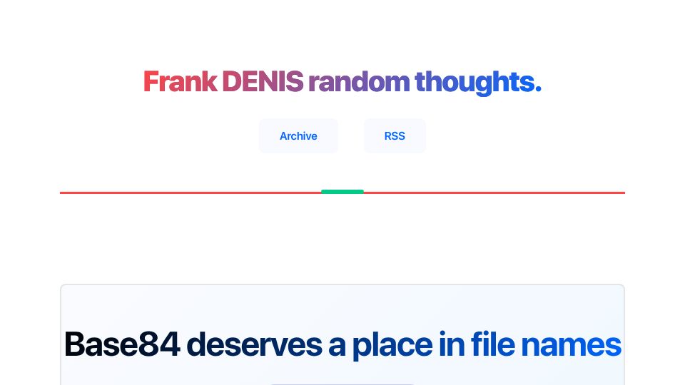 Screenshot of 00f.net: Base84 deserves a place in file names