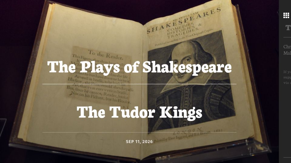 Screenshot of analog-antiquarian.net: The Tudor Kings