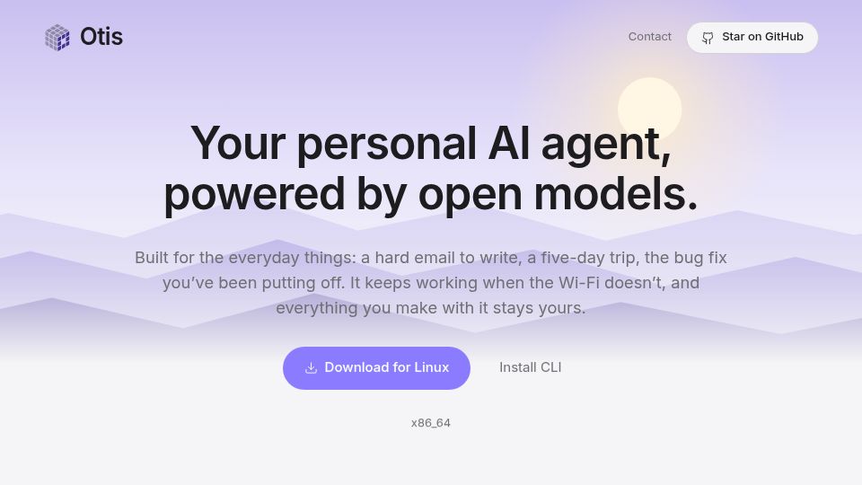 Screenshot of triangllabs.ai: Show HN: I built Otis, a minimal AI agent that runs local models out of the box
