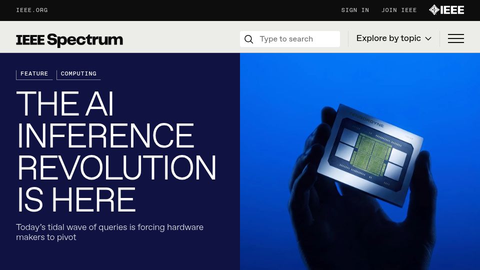 Screenshot of spectrum.ieee.org: The Inference Hardware Revolution of 2026